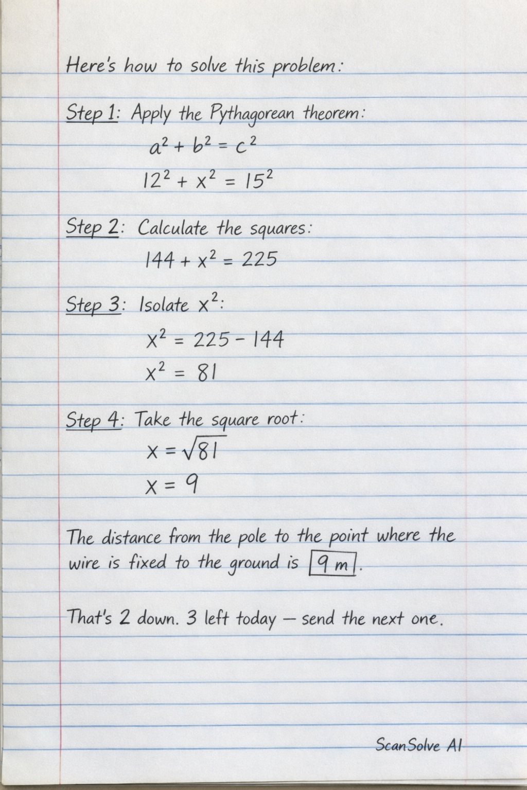 Handwritten step-by-step solution preview