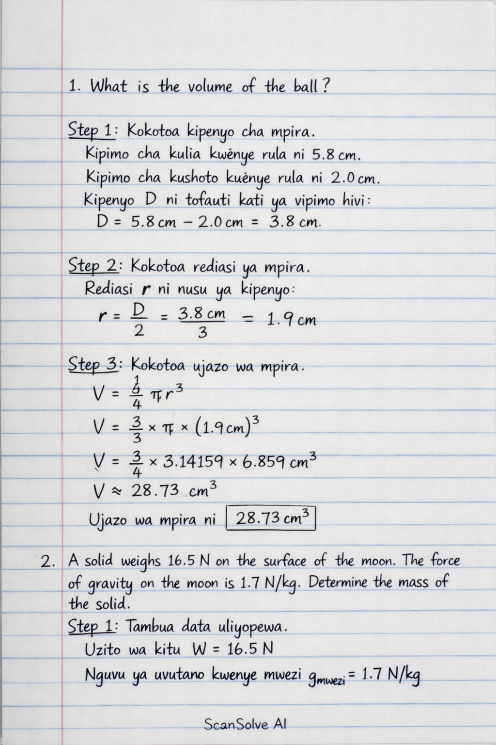 Handwritten step-by-step solution preview