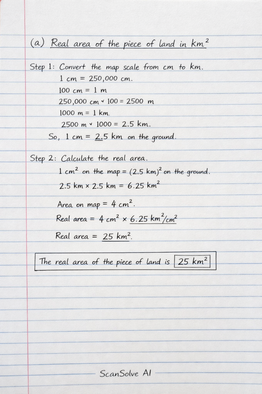 Handwritten step-by-step solution preview