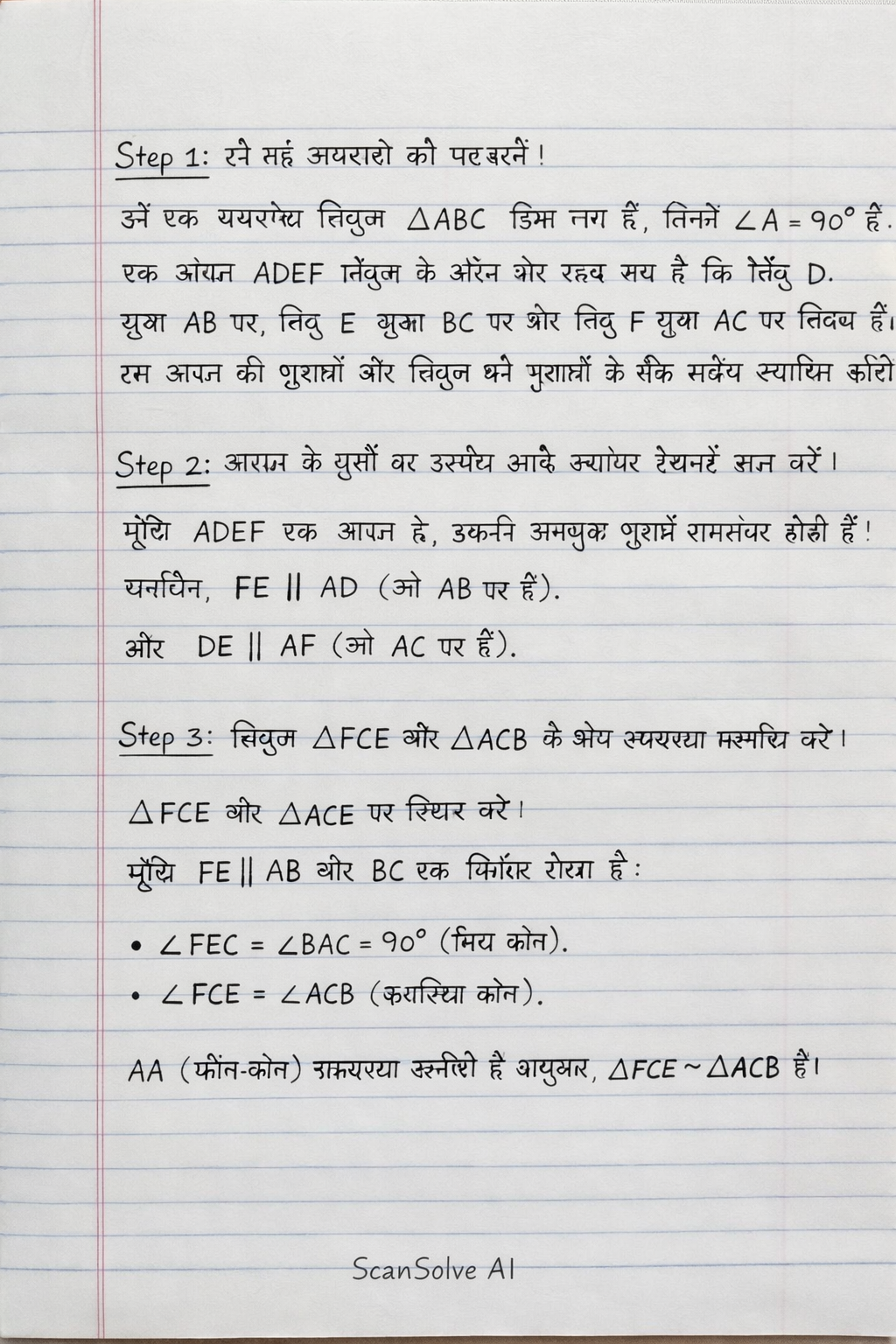 Handwritten step-by-step solution preview