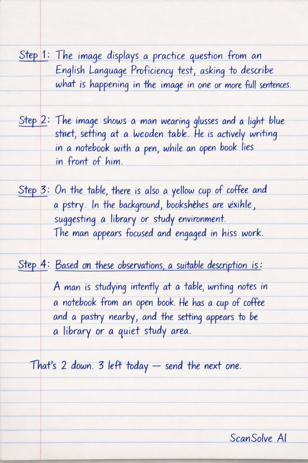 Handwritten step-by-step solution preview