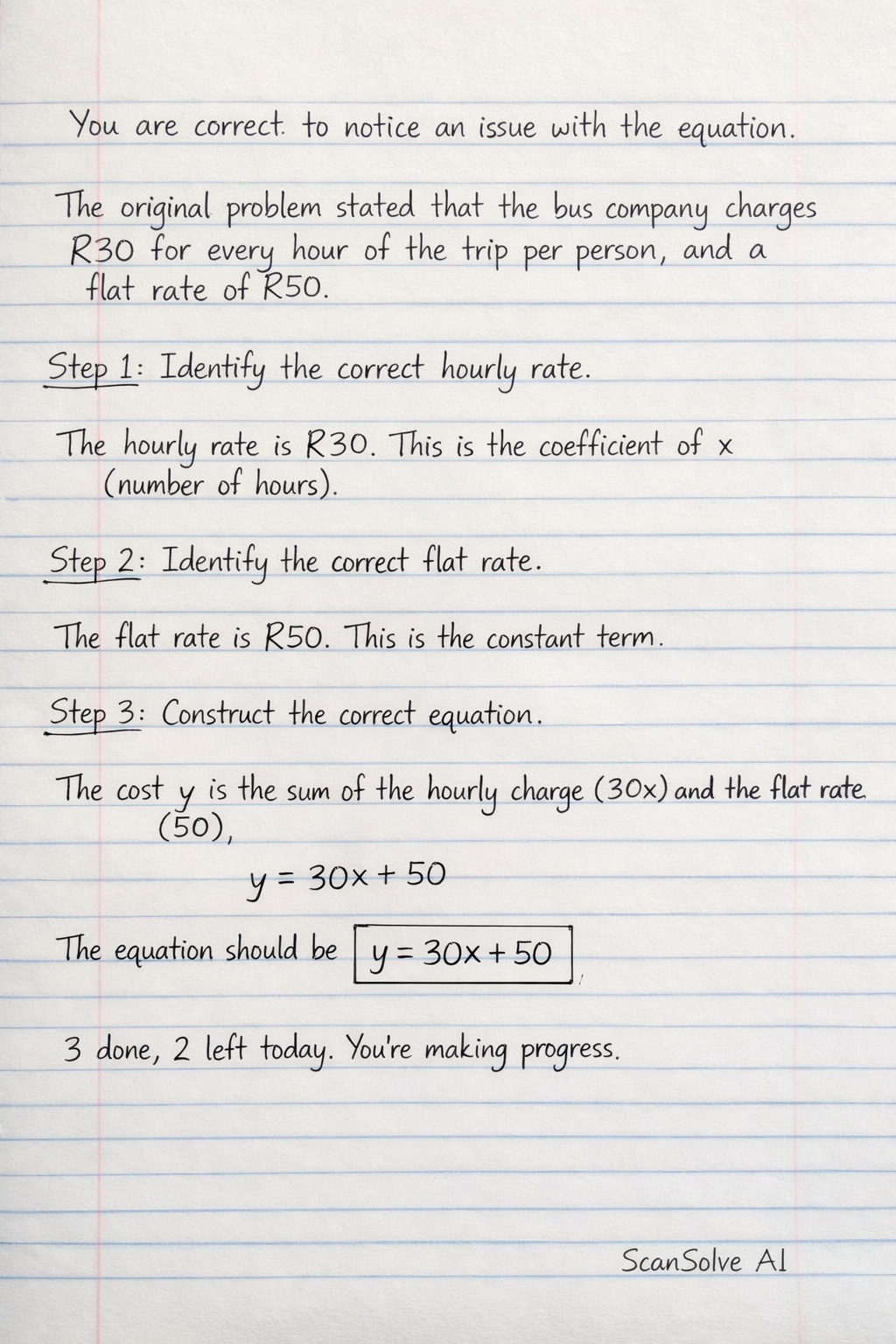 Handwritten step-by-step solution preview
