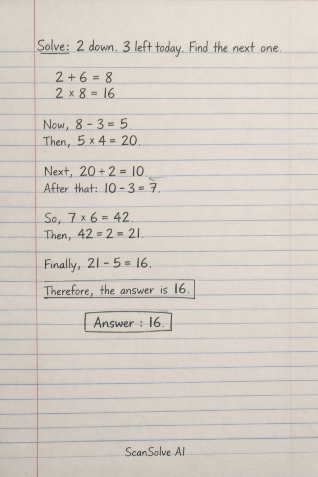 Handwritten step-by-step solution preview