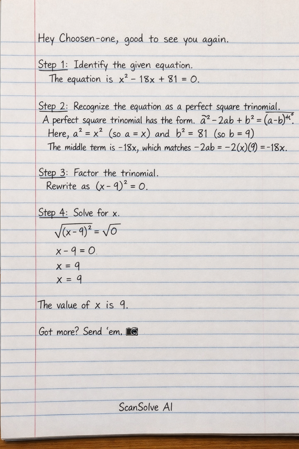 Handwritten step-by-step solution preview
