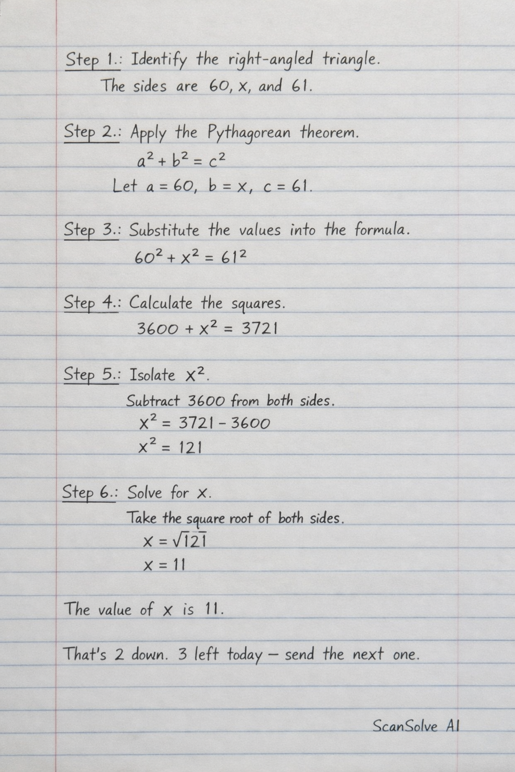 Handwritten step-by-step solution preview