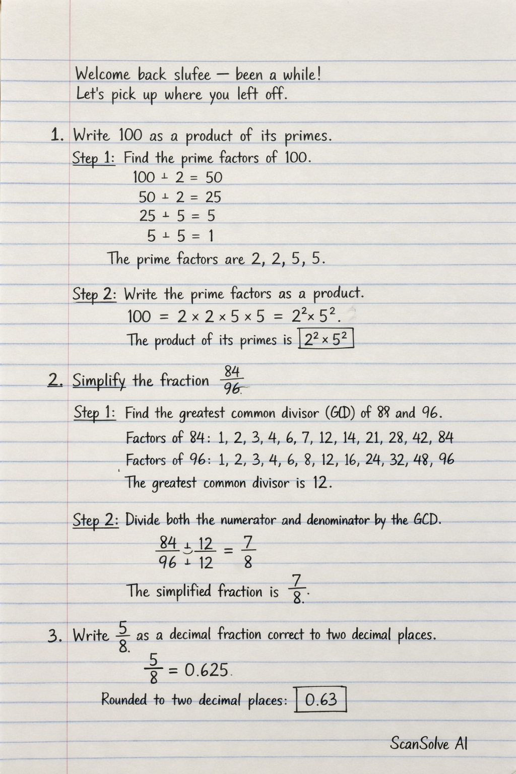 Handwritten step-by-step solution preview
