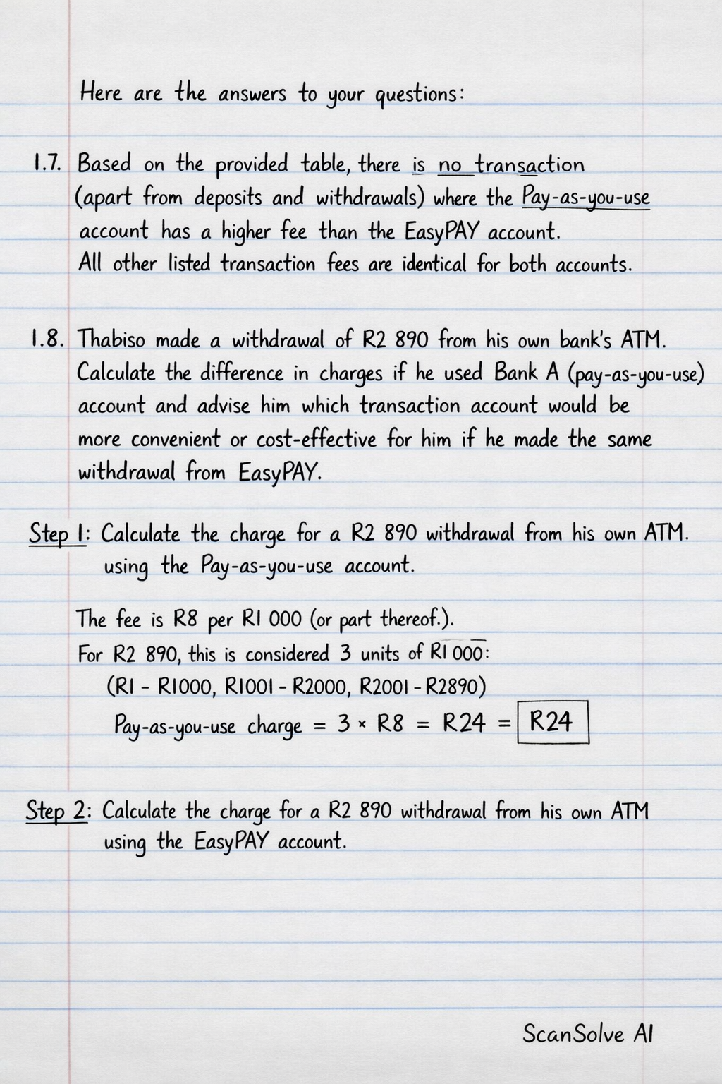 Handwritten step-by-step solution preview