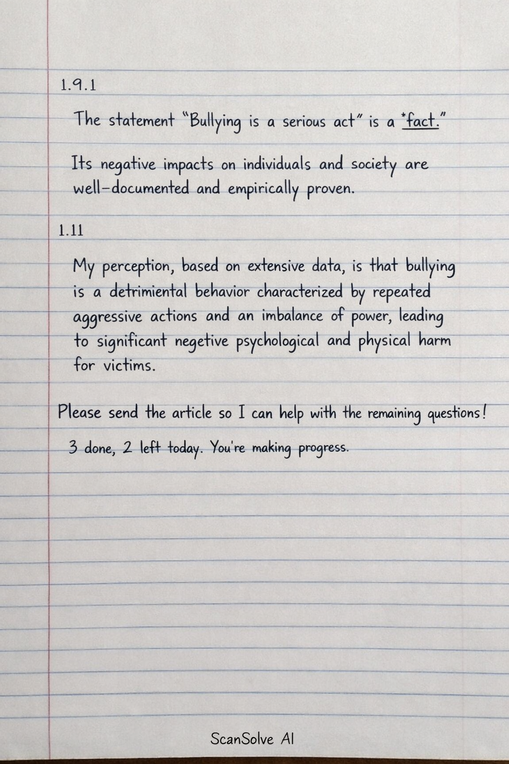 Handwritten step-by-step solution preview