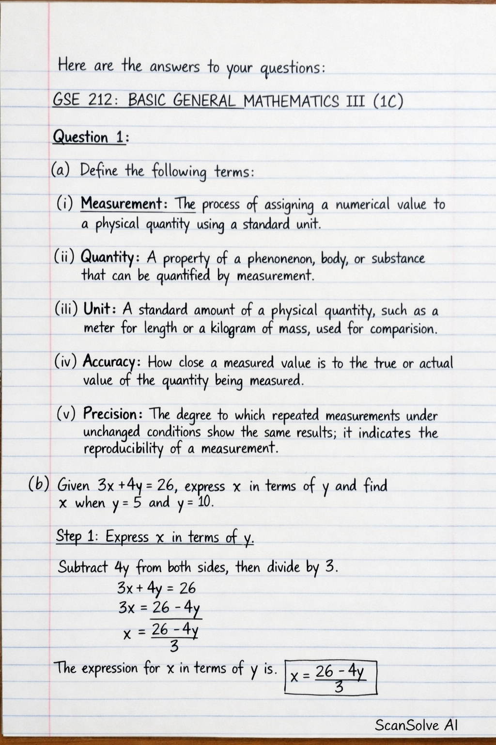 Handwritten step-by-step solution preview