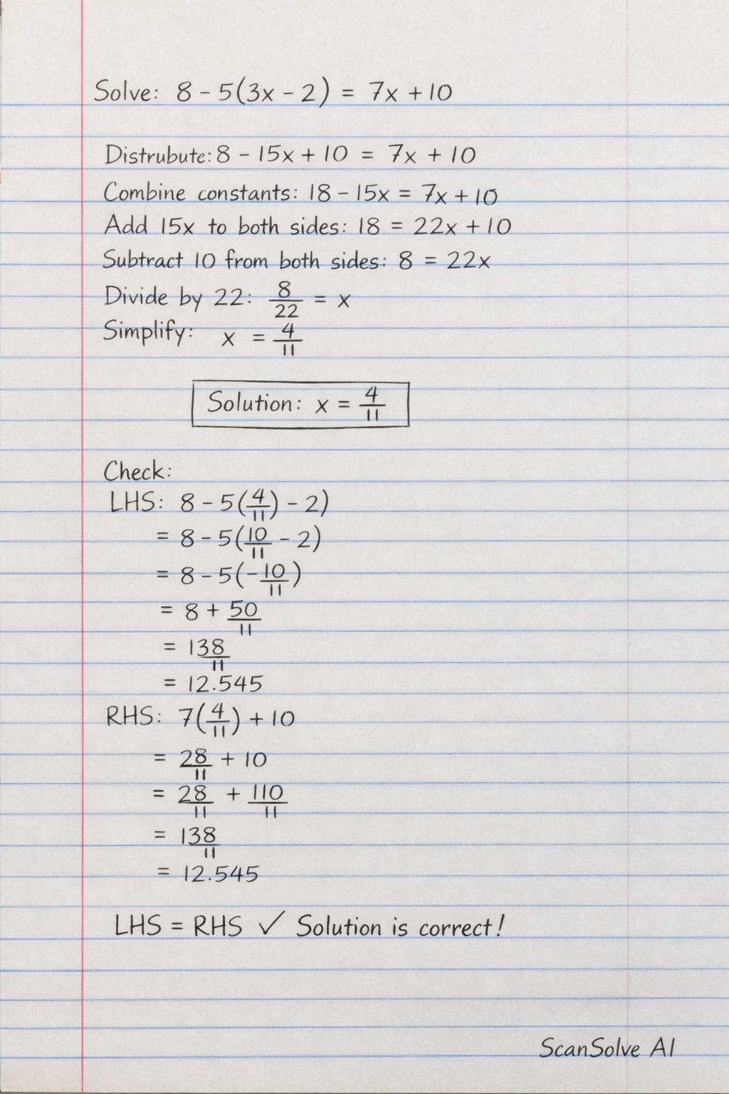 Handwritten step-by-step solution preview