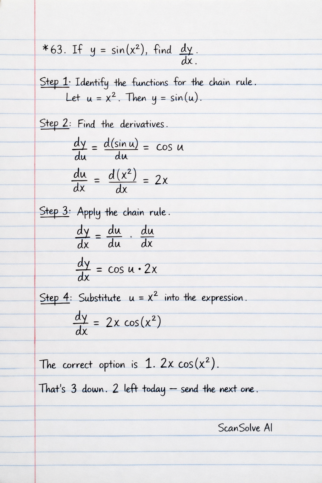 Handwritten step-by-step solution preview