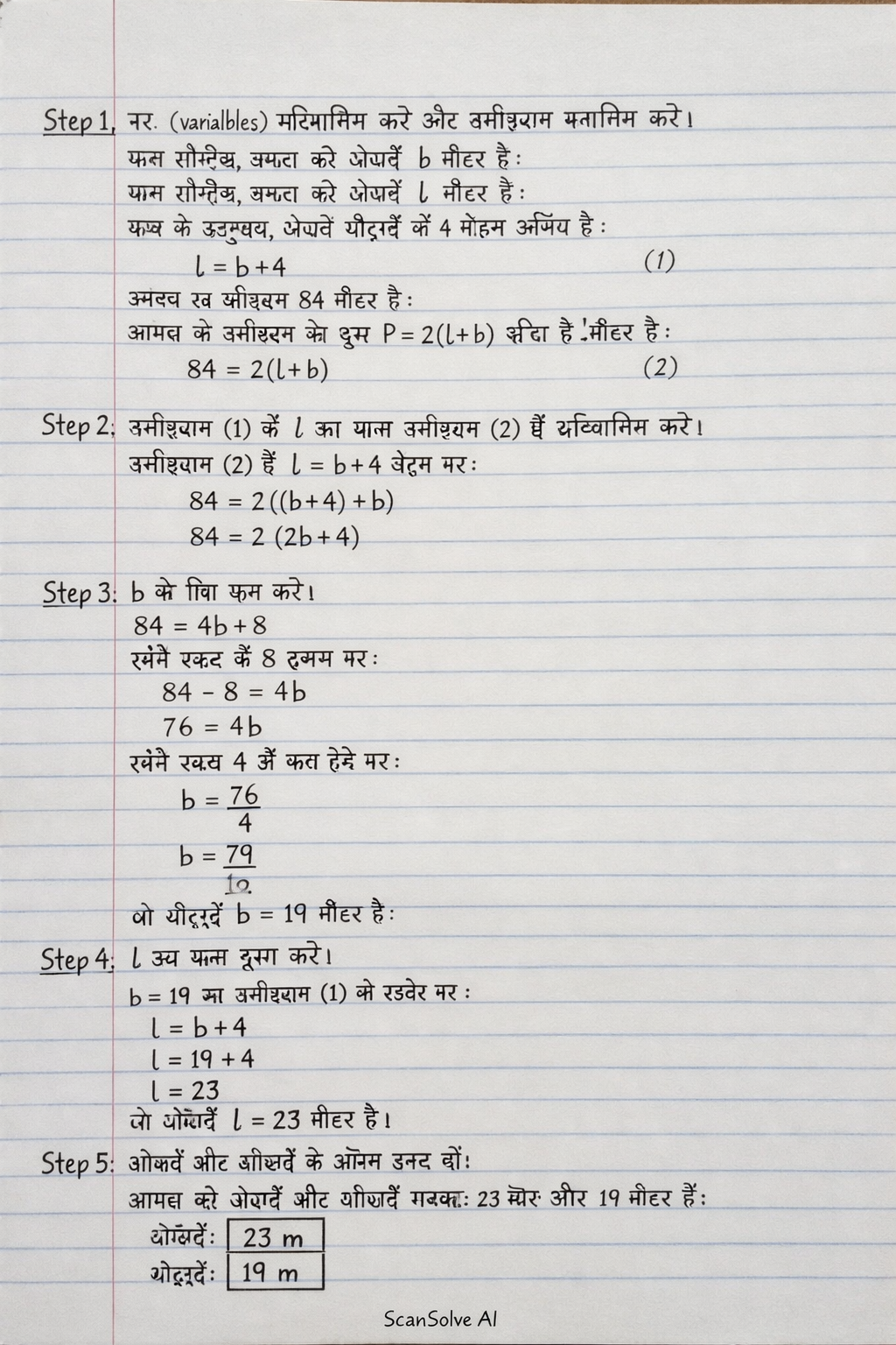 Handwritten step-by-step solution preview