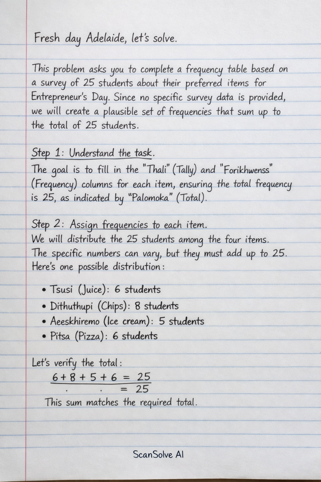 Handwritten step-by-step solution preview