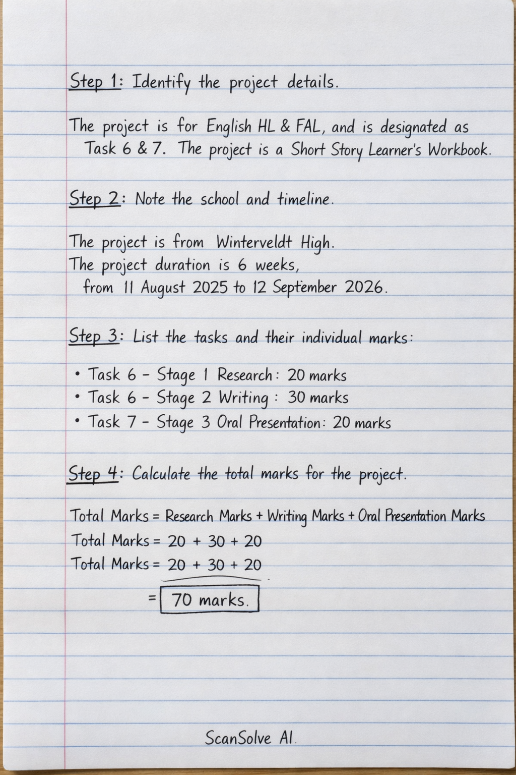 Handwritten step-by-step solution preview