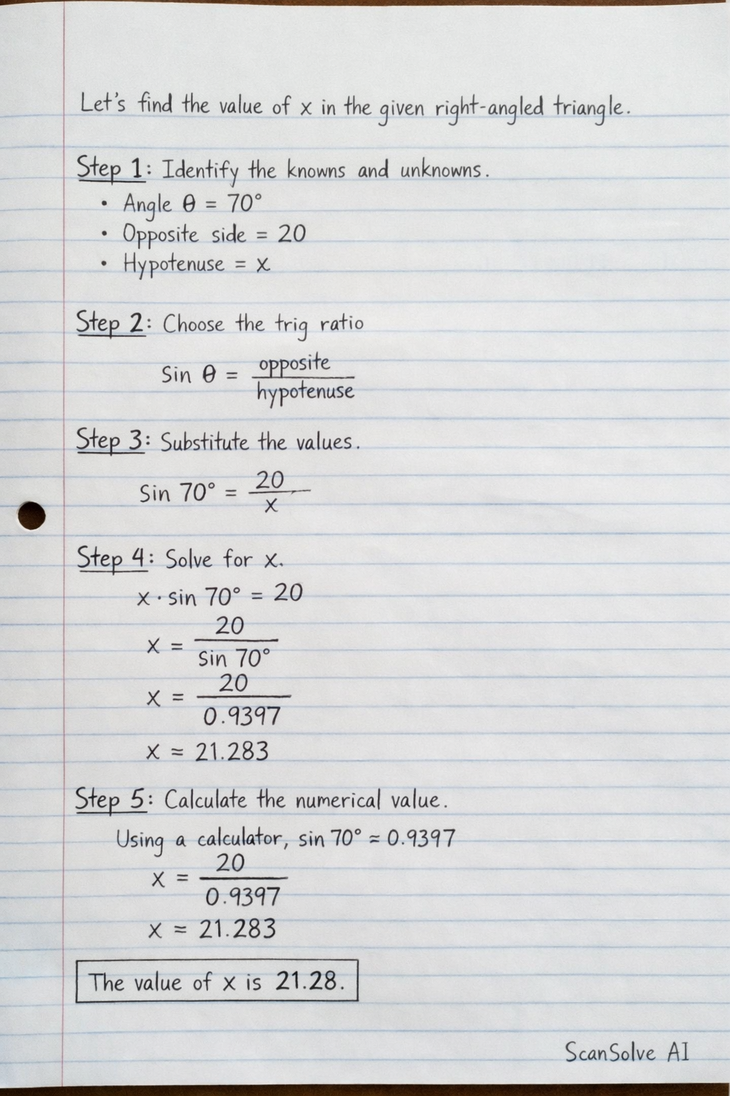 Handwritten step-by-step solution preview