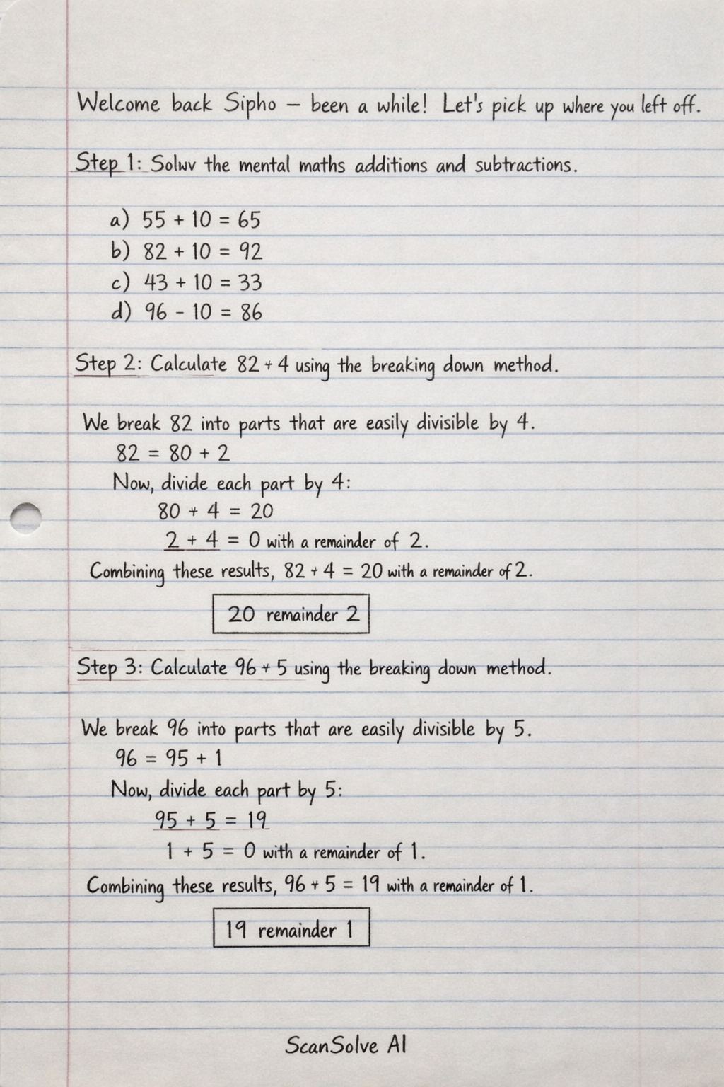 Handwritten step-by-step solution preview