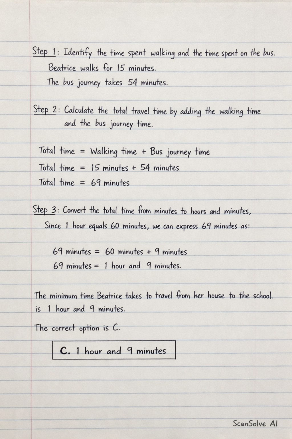 Handwritten step-by-step solution preview