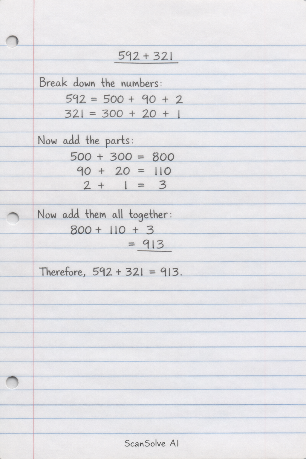 Handwritten step-by-step solution preview