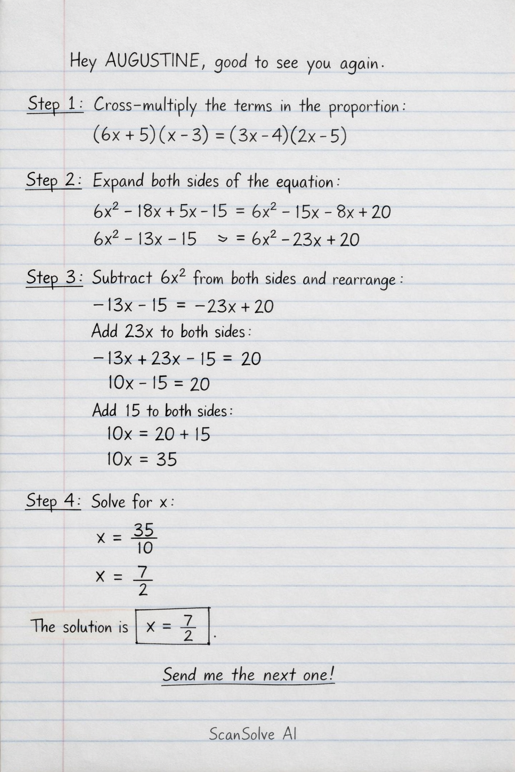 Handwritten step-by-step solution preview