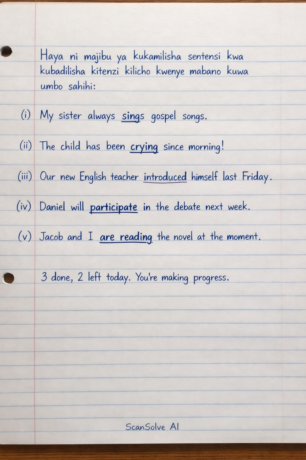 Handwritten step-by-step solution preview