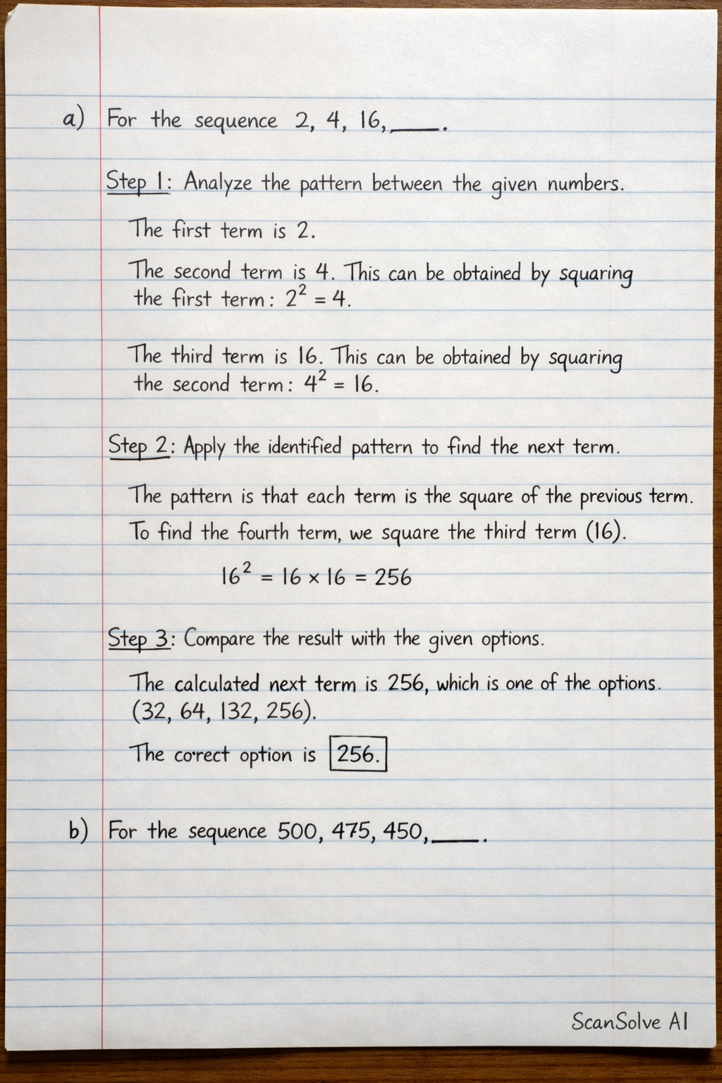 Handwritten step-by-step solution preview