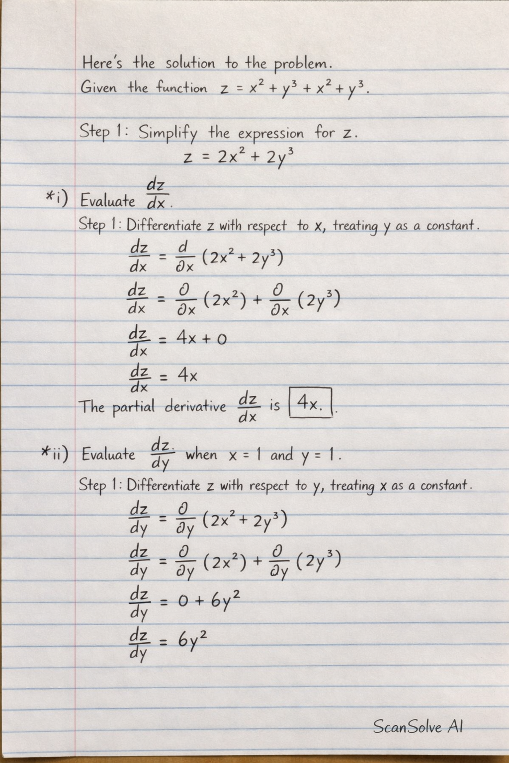 Handwritten step-by-step solution preview