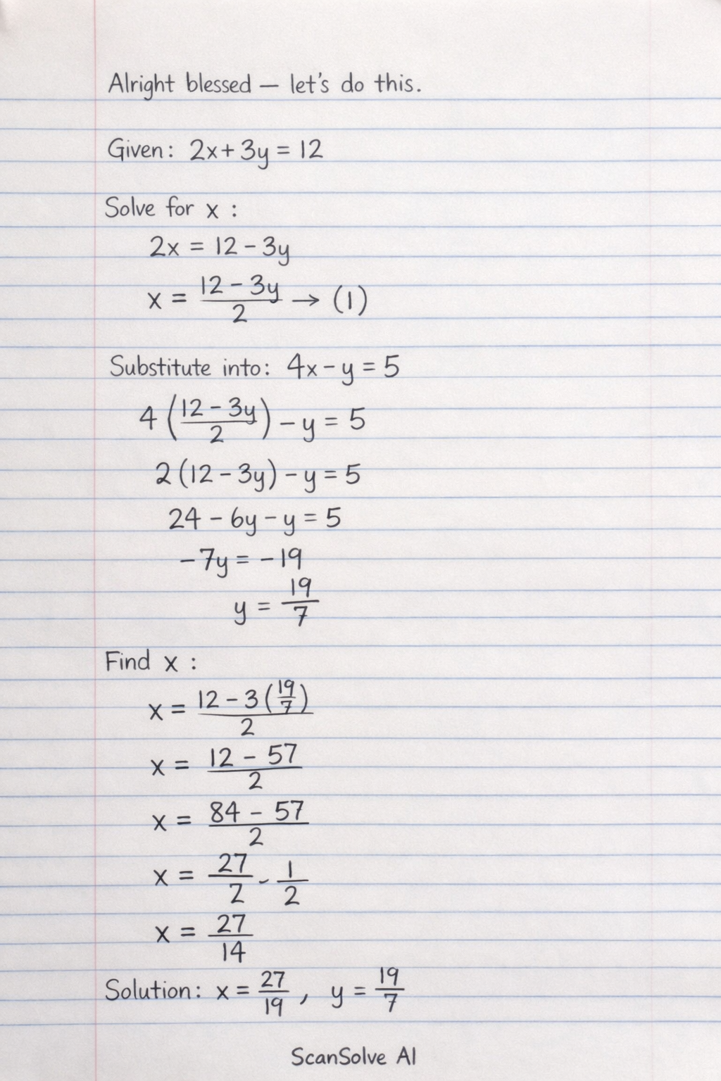 Handwritten step-by-step solution preview