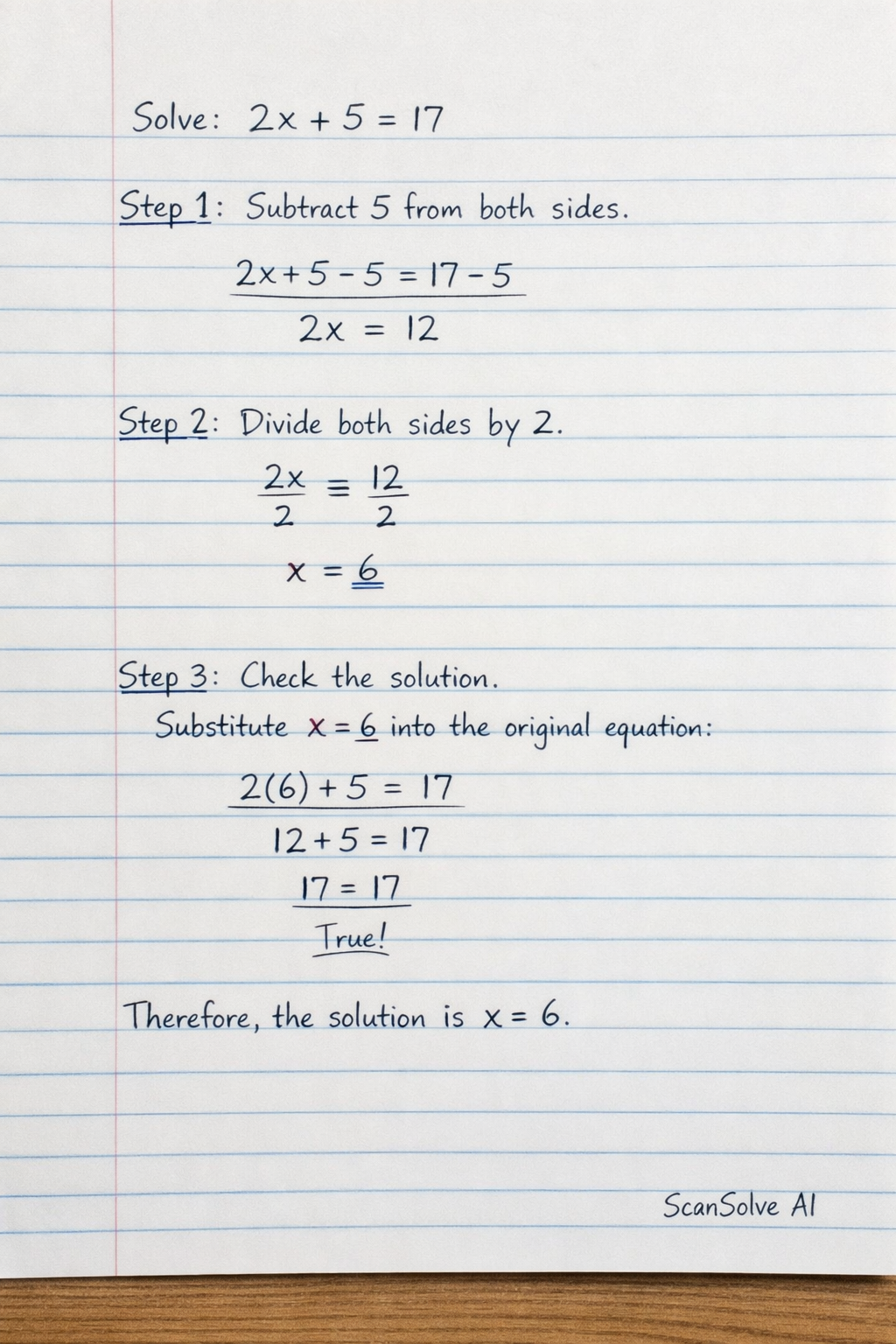 Handwritten step-by-step solution preview