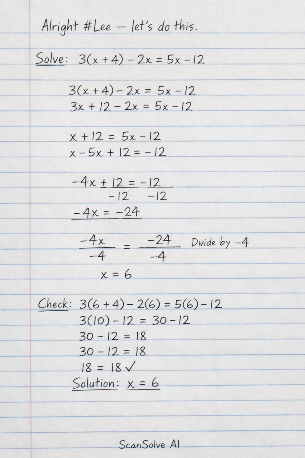 Handwritten step-by-step solution preview