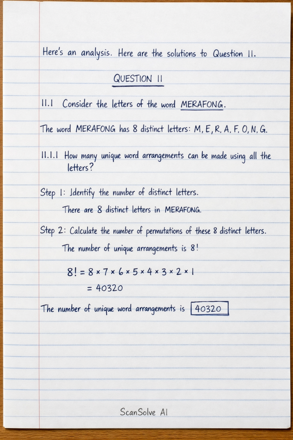 Handwritten step-by-step solution preview
