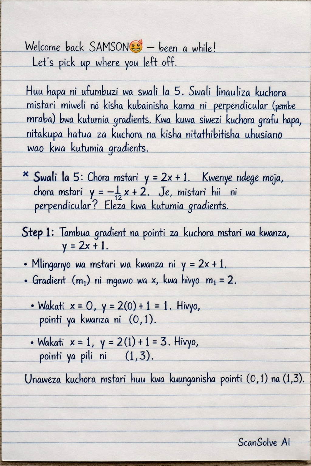 Handwritten step-by-step solution preview