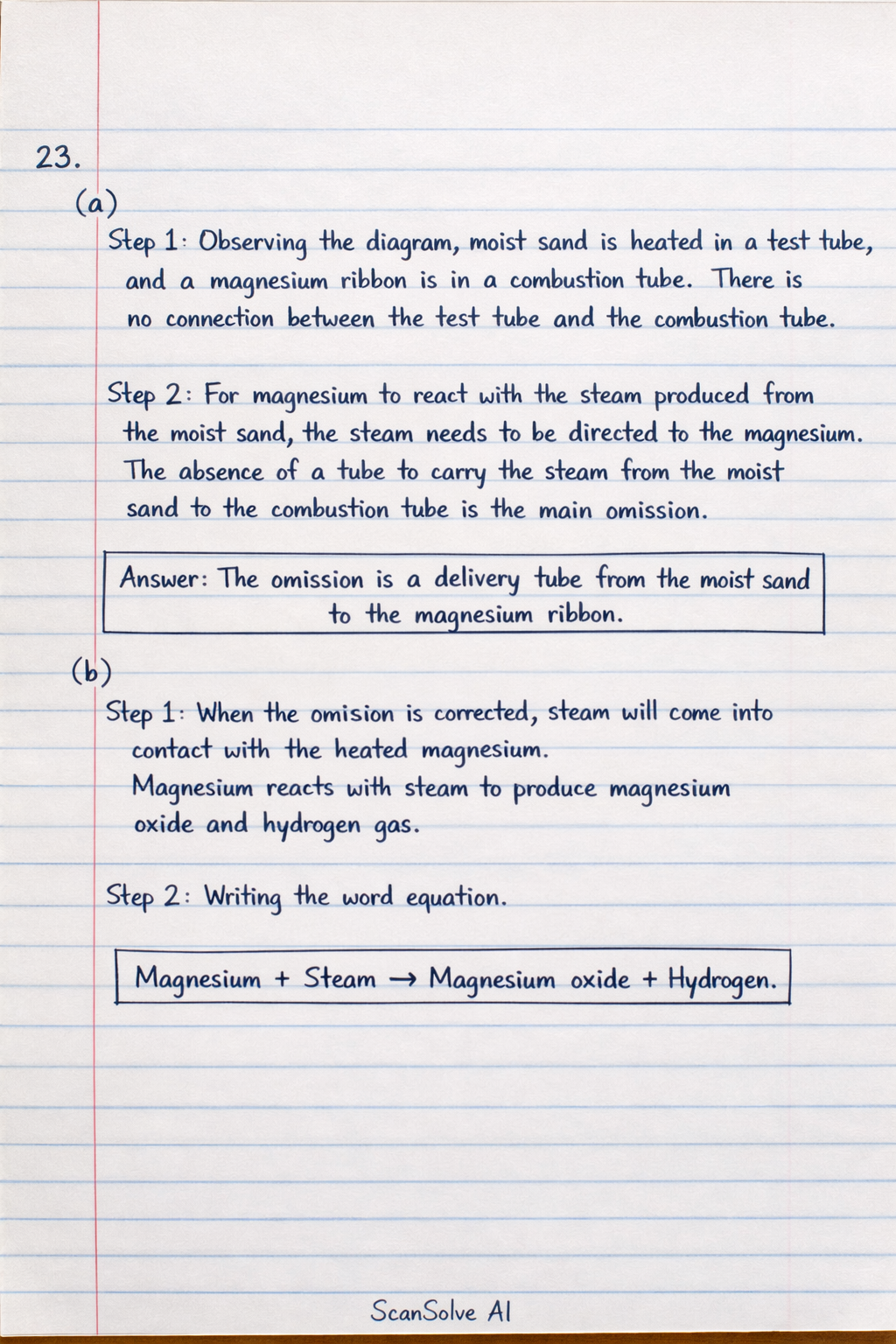 Handwritten step-by-step solution preview