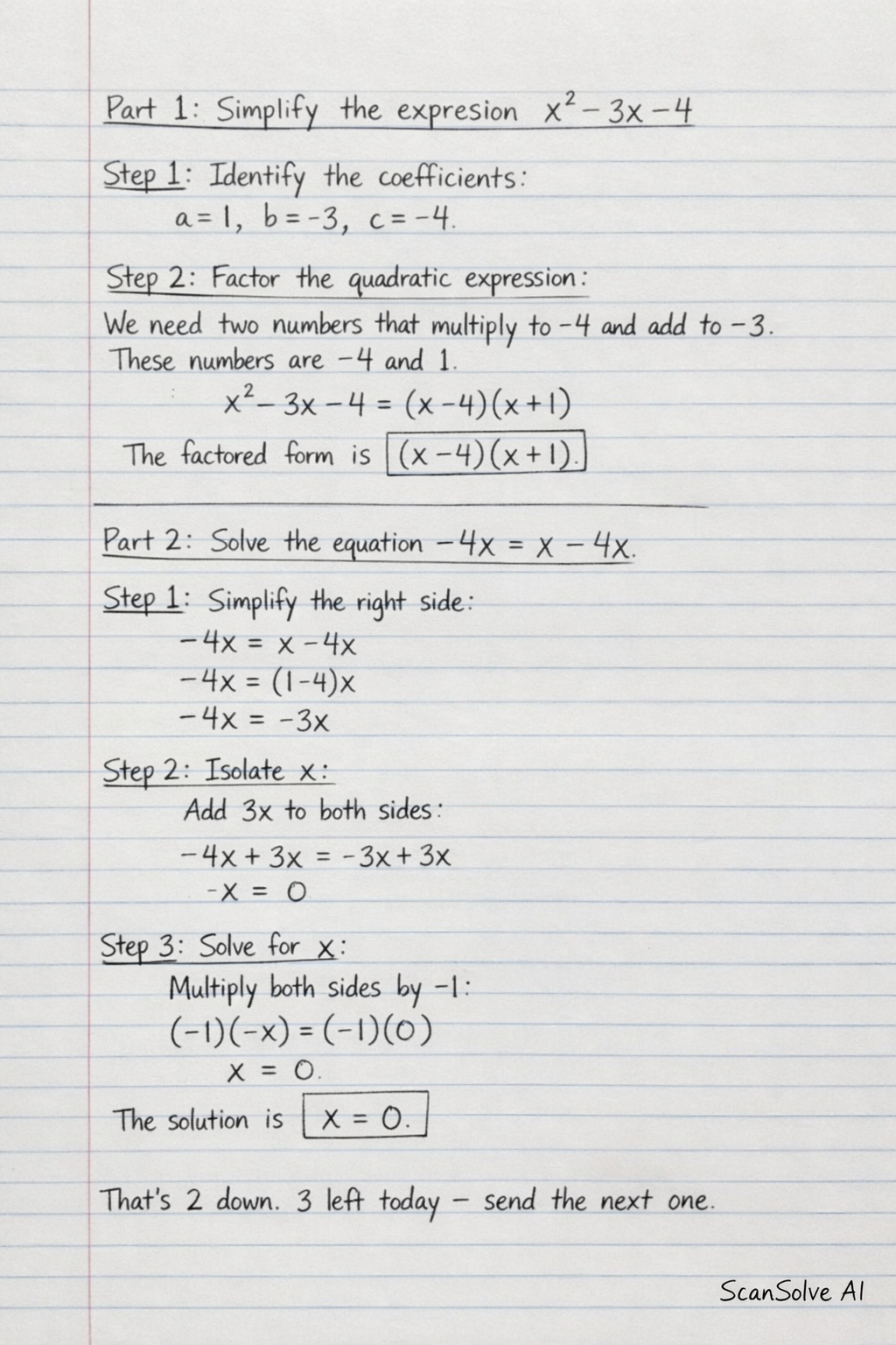 Handwritten step-by-step solution preview