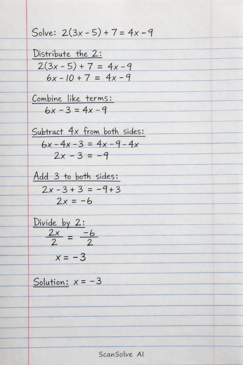 Handwritten step-by-step solution preview