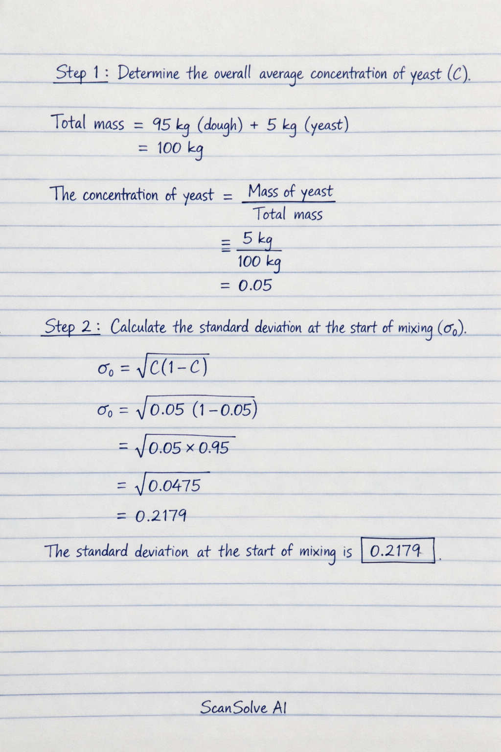 Handwritten step-by-step solution preview