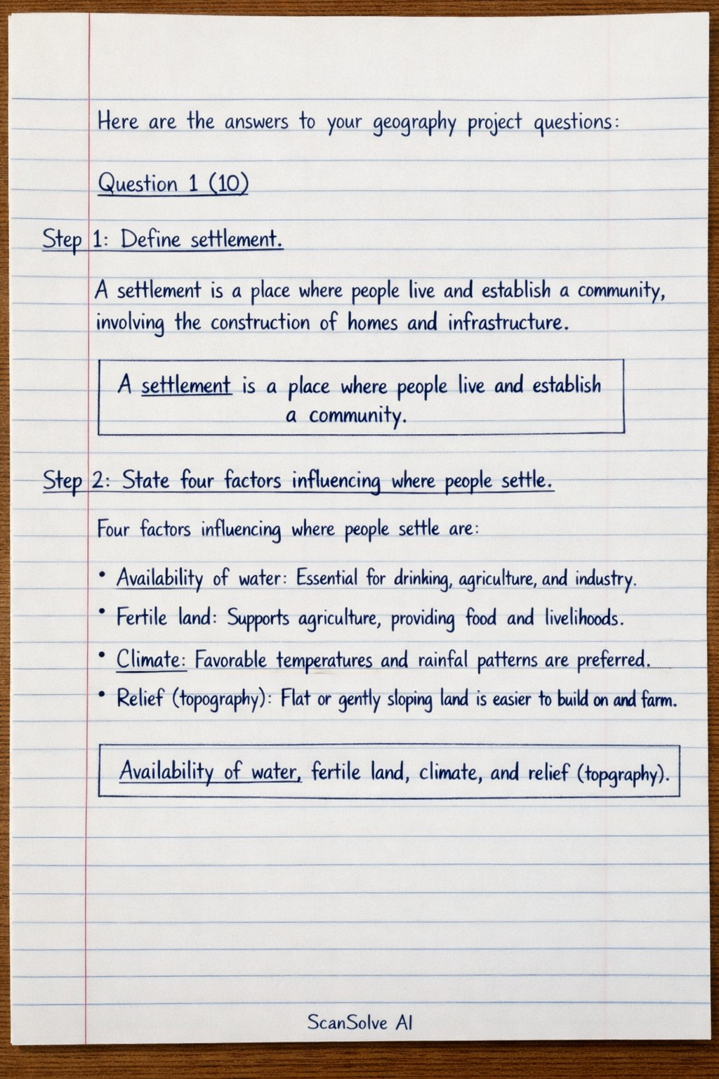 Handwritten step-by-step solution preview