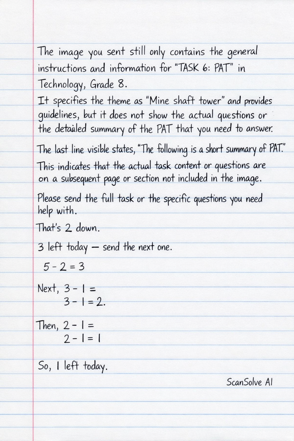 Handwritten step-by-step solution preview