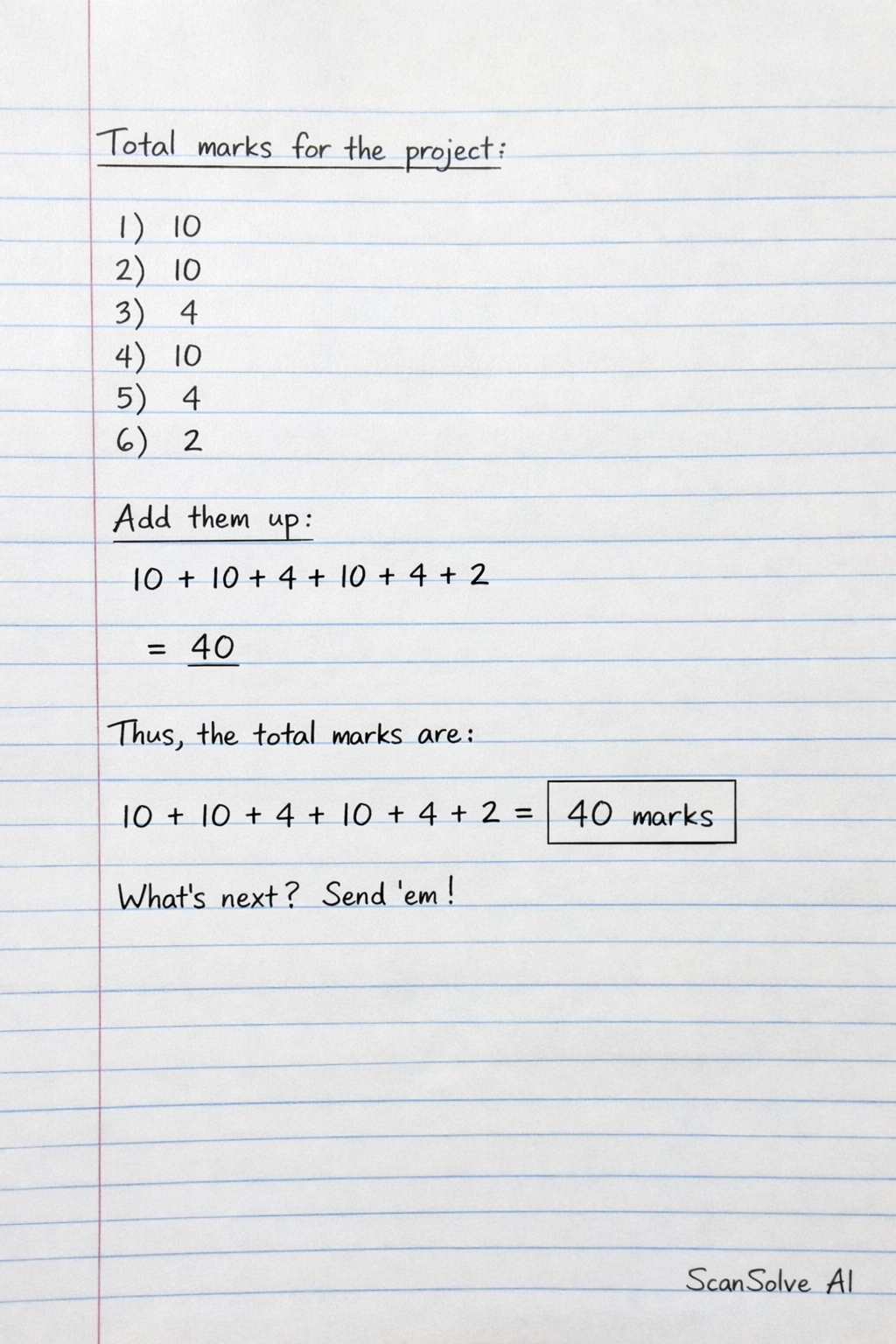 Handwritten step-by-step solution preview