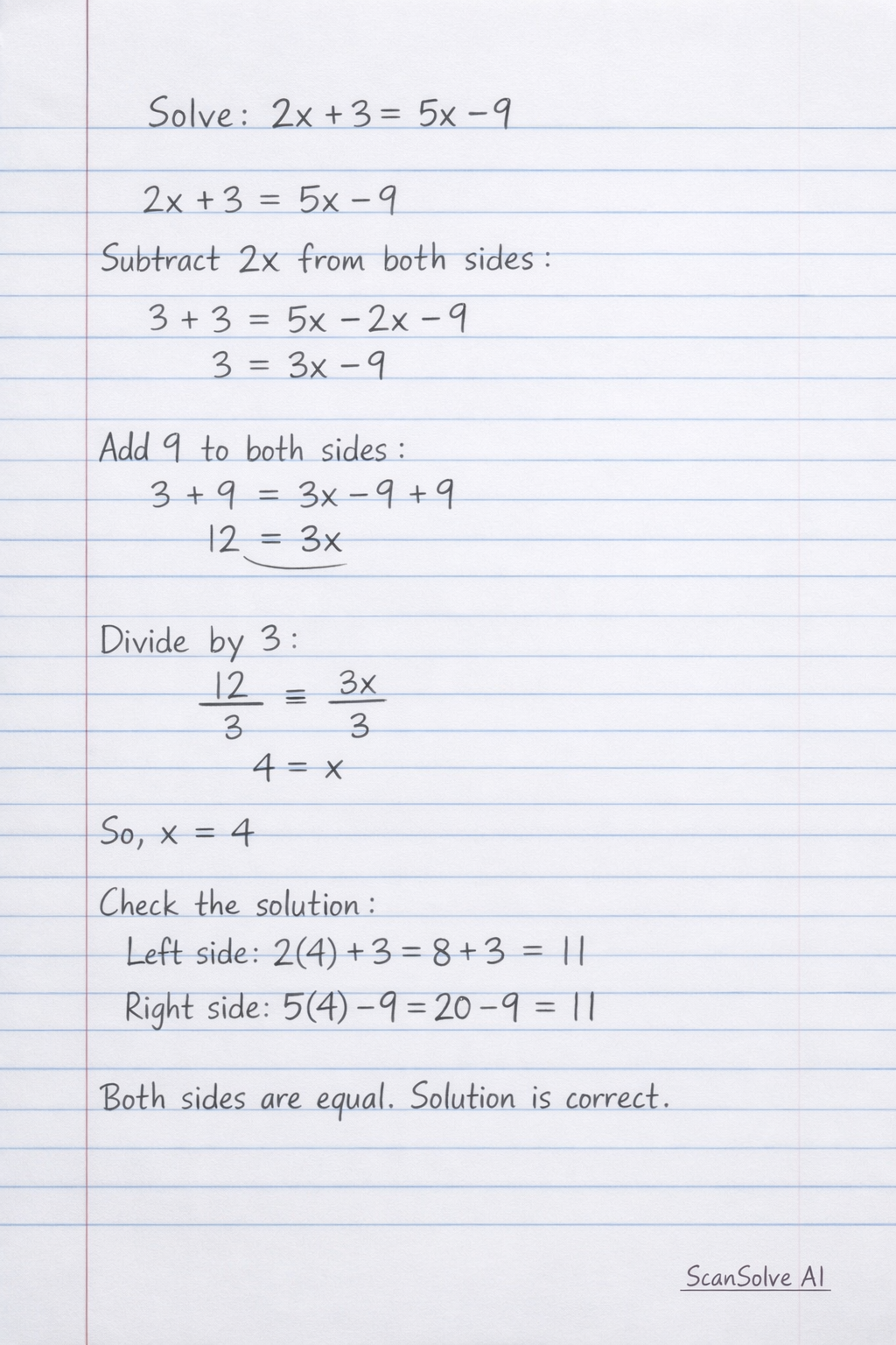 Handwritten step-by-step solution preview