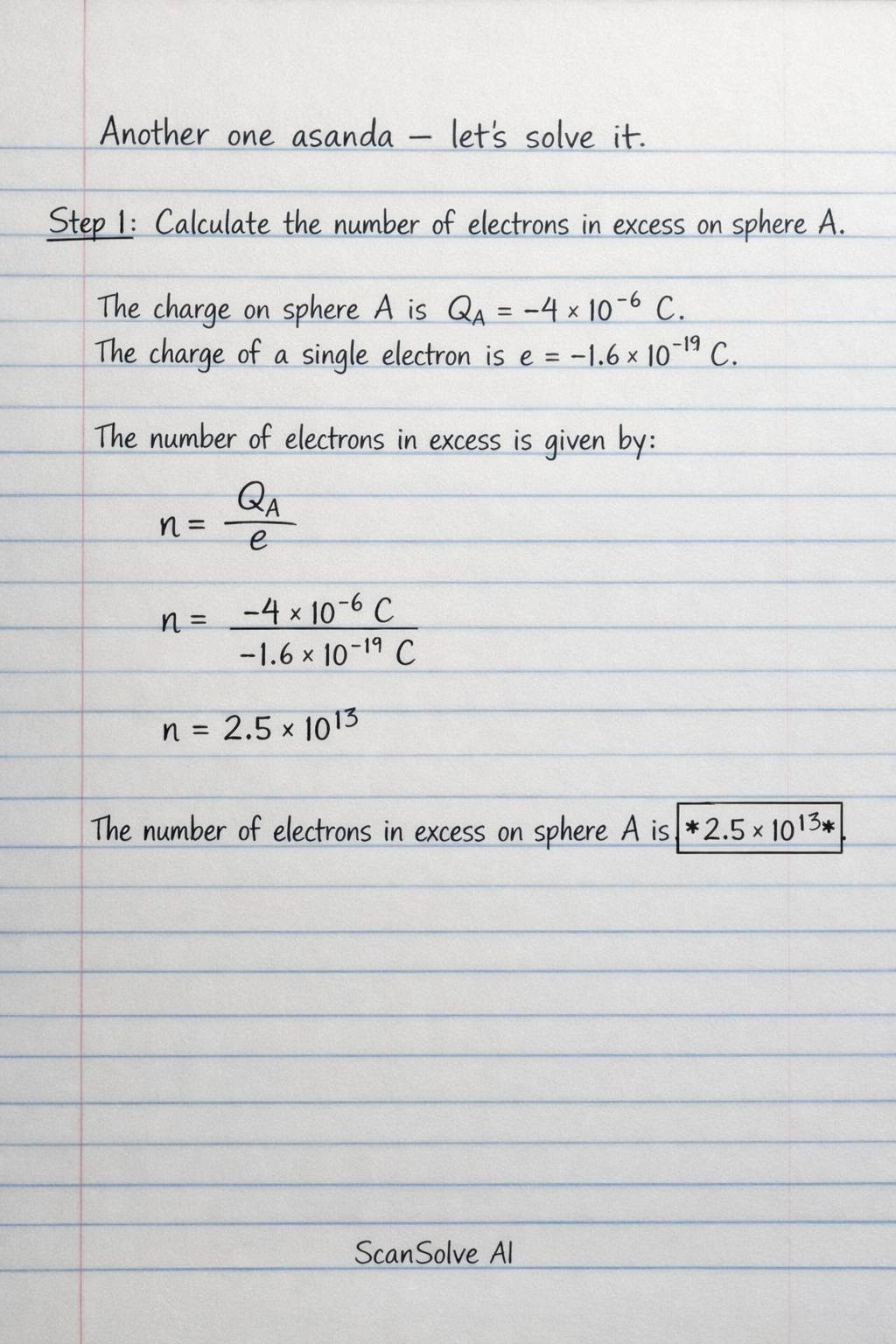Handwritten step-by-step solution preview