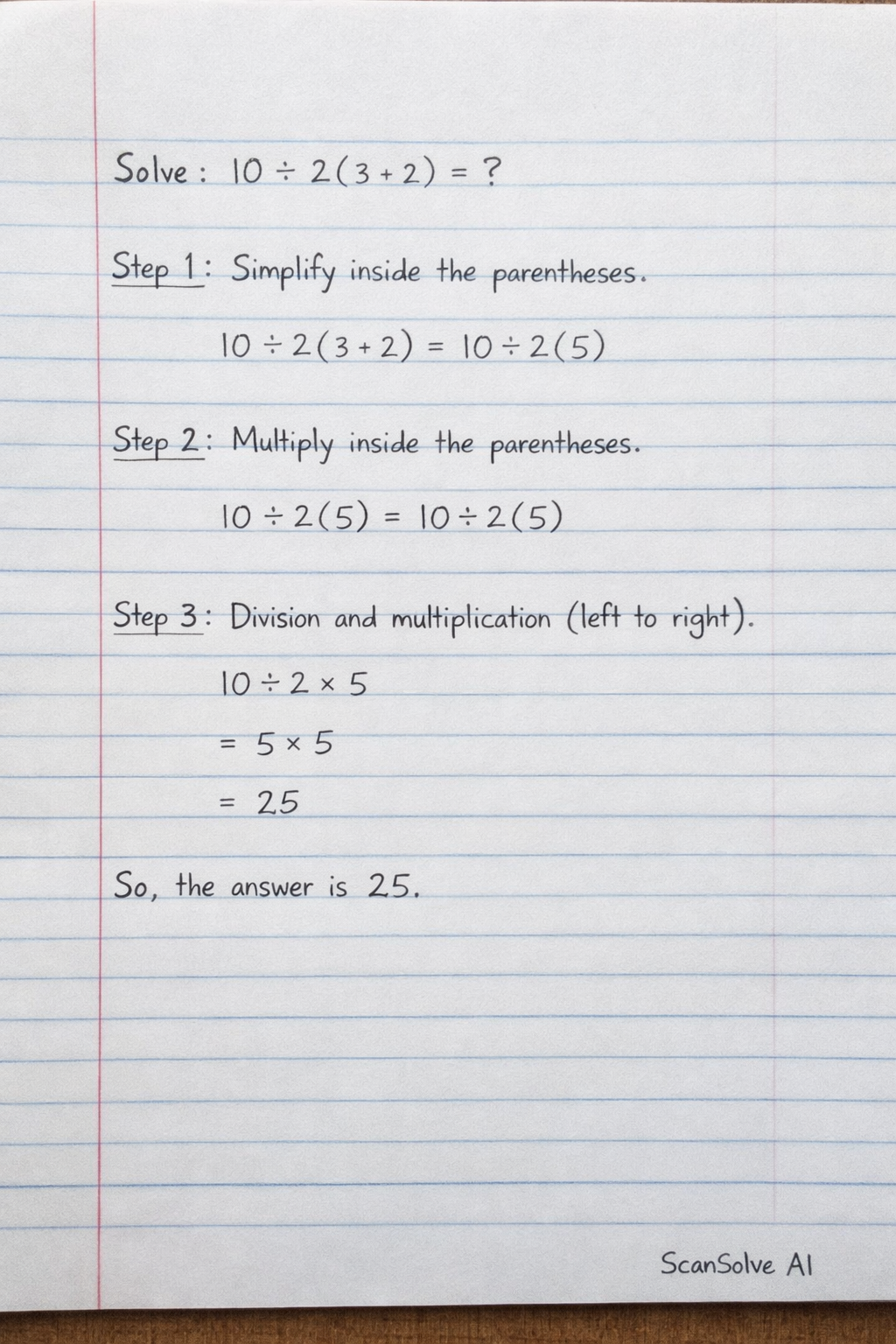 Handwritten step-by-step solution preview