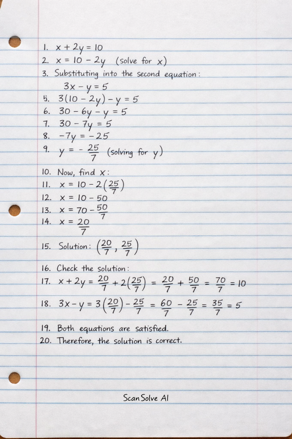 Handwritten step-by-step solution preview