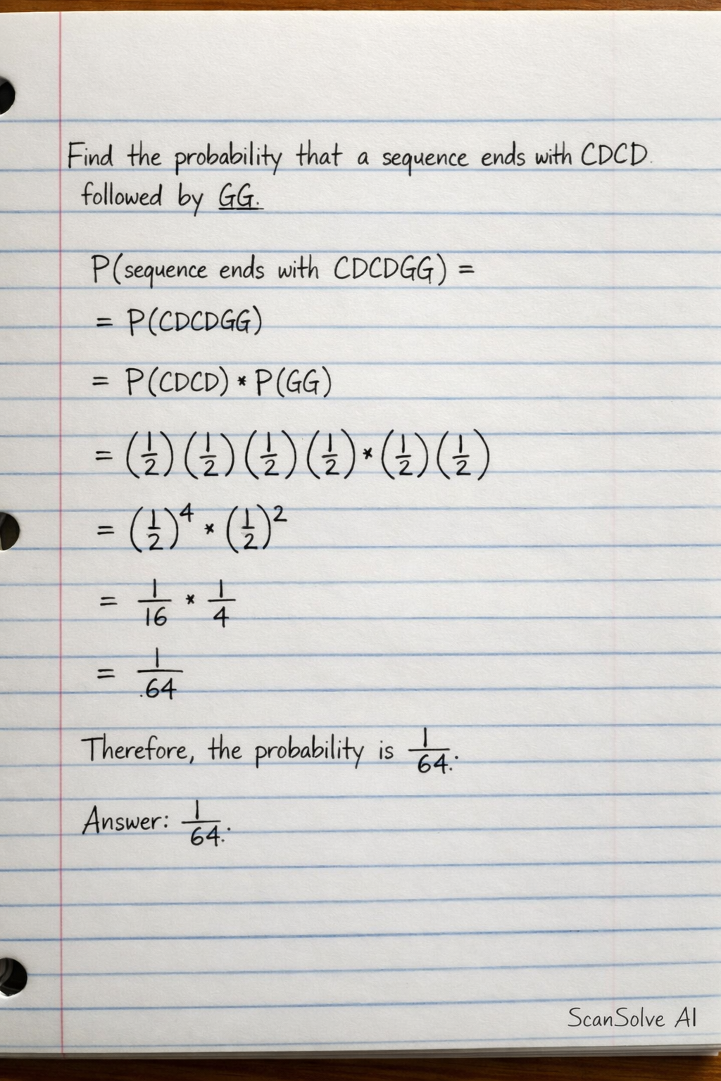 Handwritten step-by-step solution preview