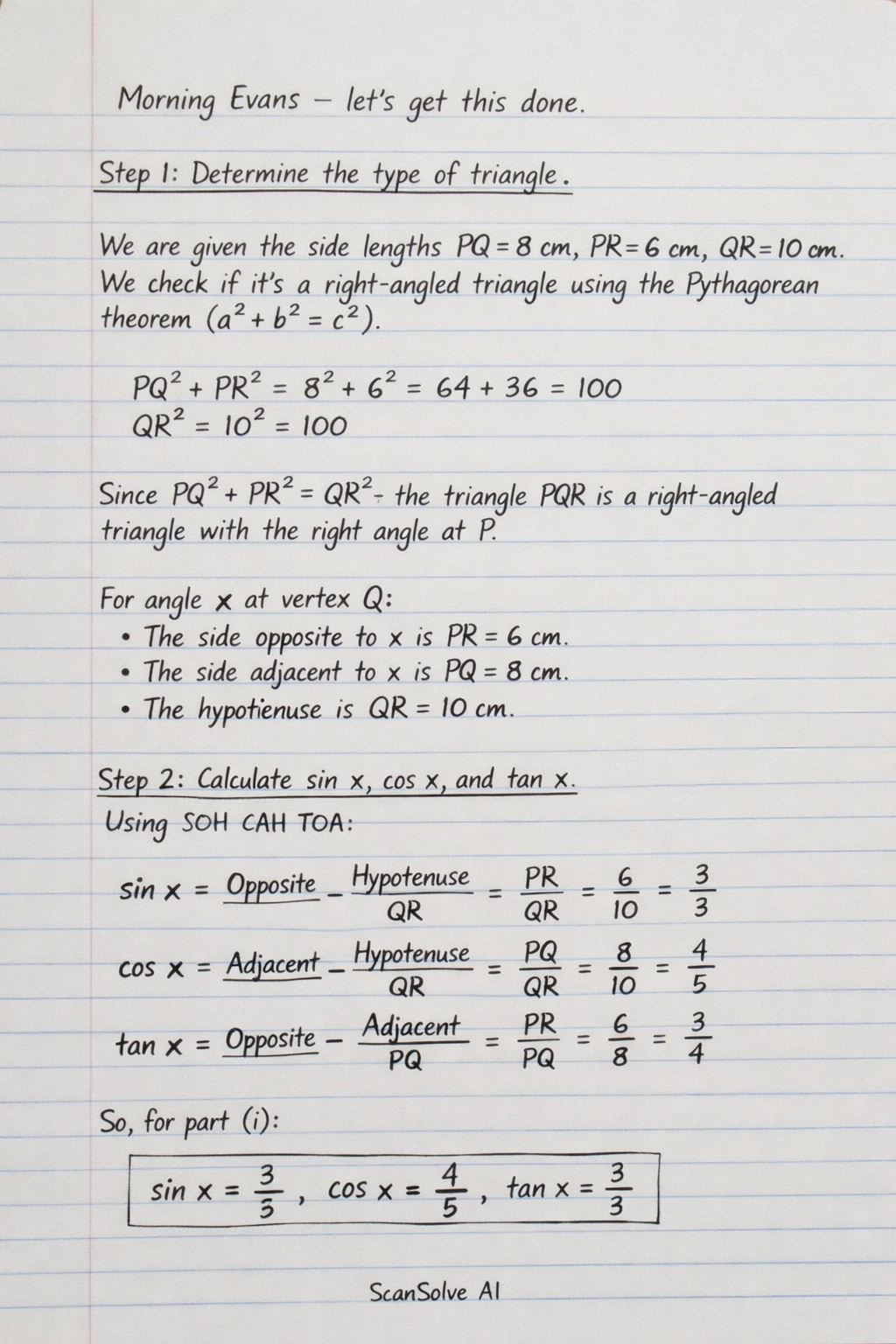 Handwritten step-by-step solution preview