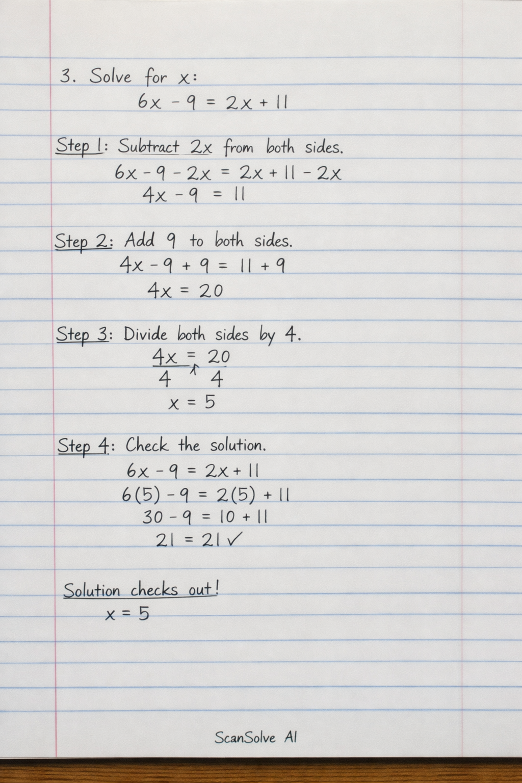 Handwritten step-by-step solution preview