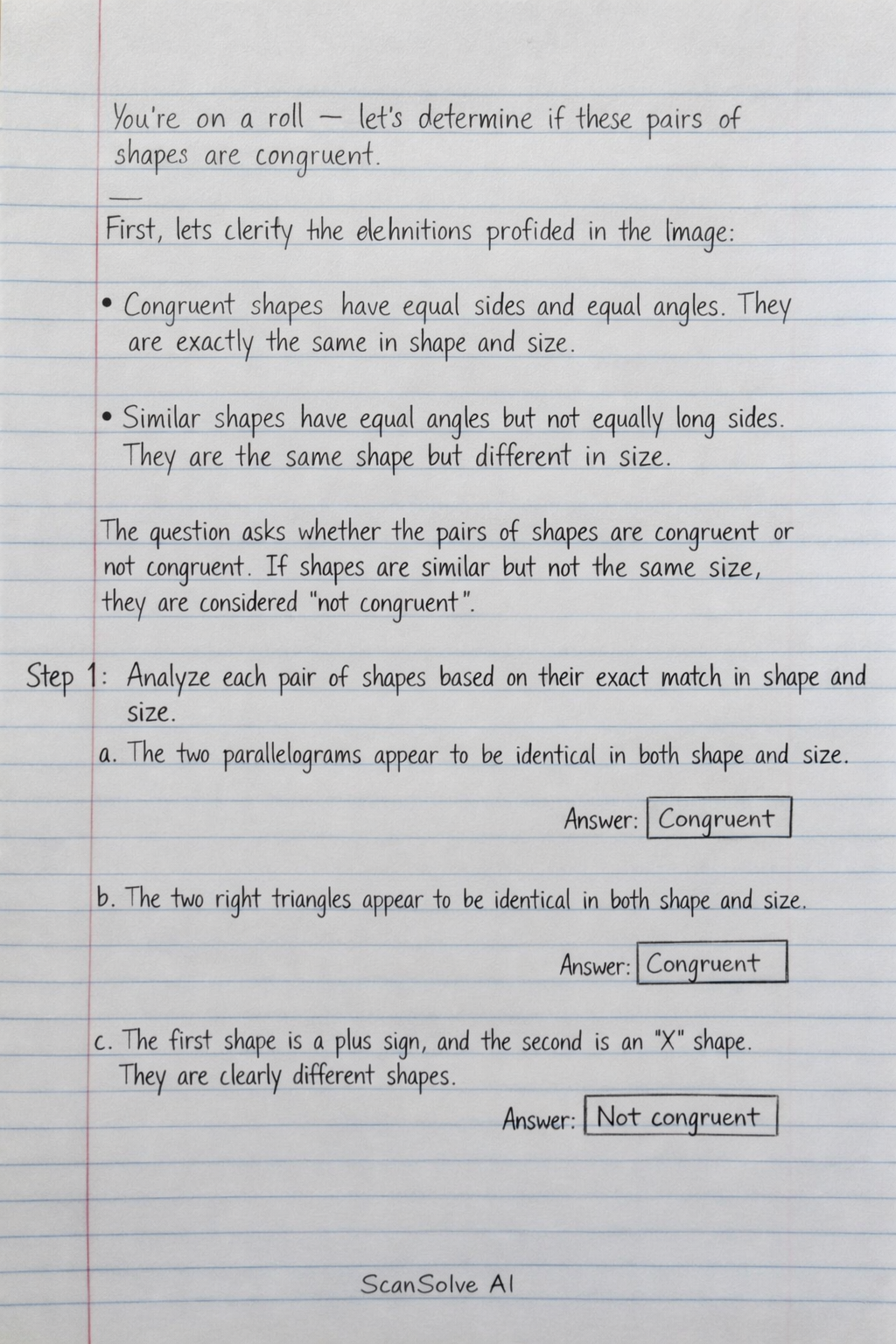 Handwritten step-by-step solution preview