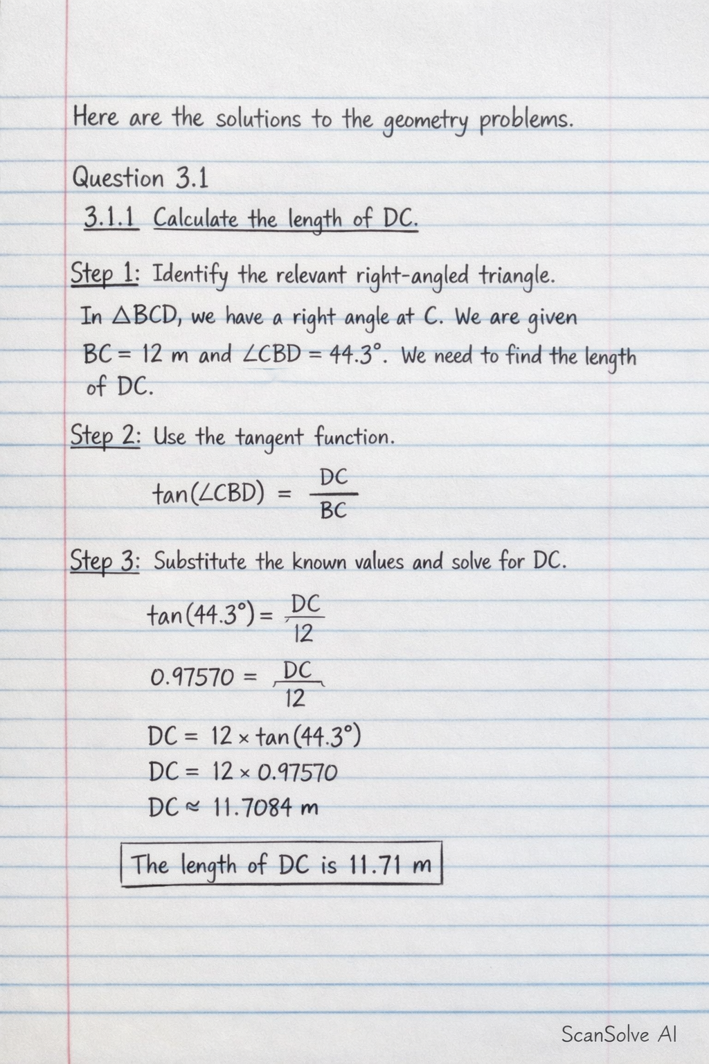 Handwritten step-by-step solution preview