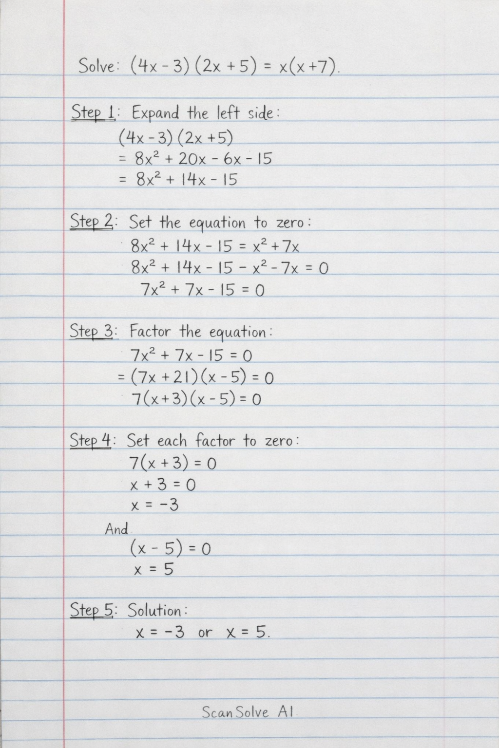 Handwritten step-by-step solution preview