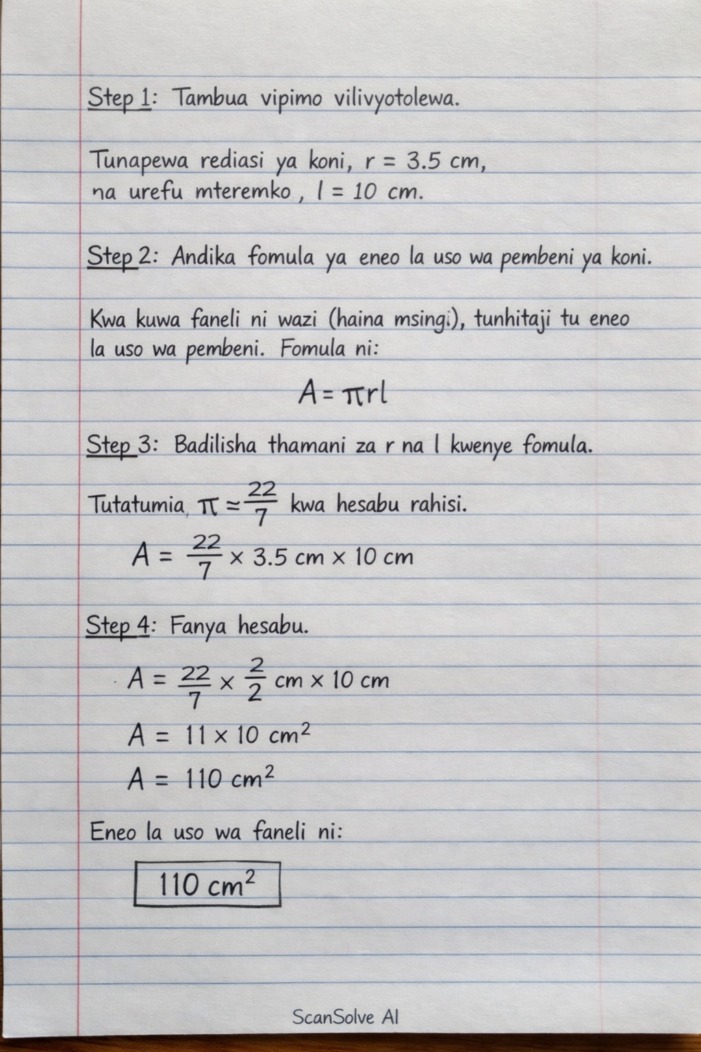 Handwritten step-by-step solution preview