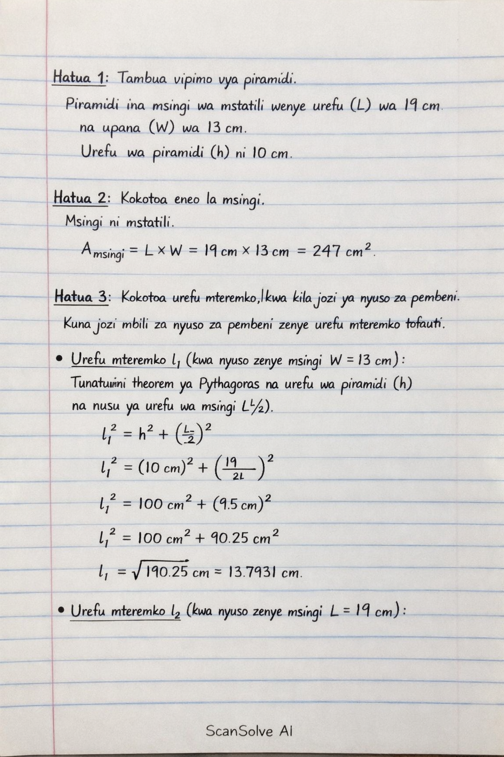Handwritten step-by-step solution preview